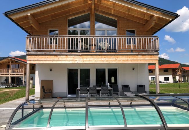 House in Inzell - Chalet with sauna & summer pool for 10 people