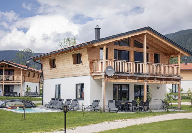 House in Inzell - Chalet with sauna & summer pool for 8 people